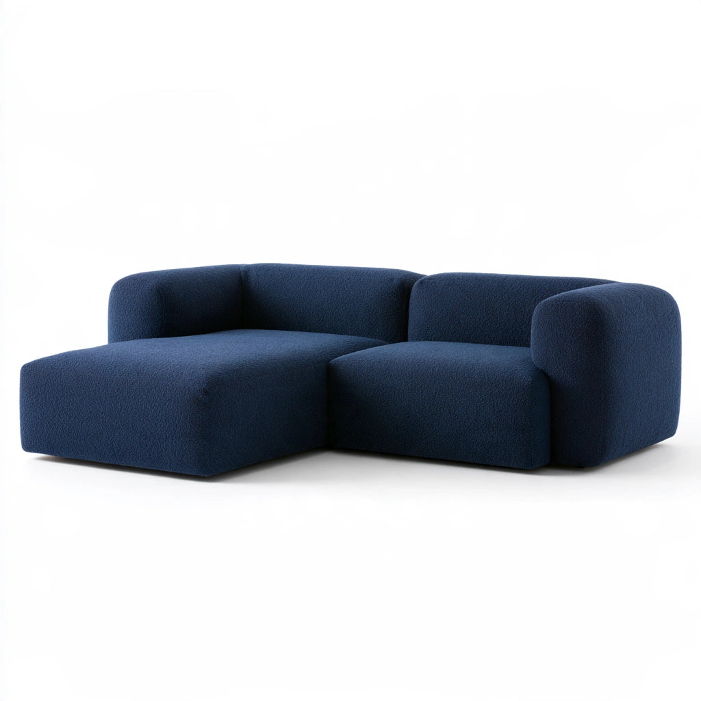 Modułowa sofa narożna, tapicerowany tkaniną, kolor: szary