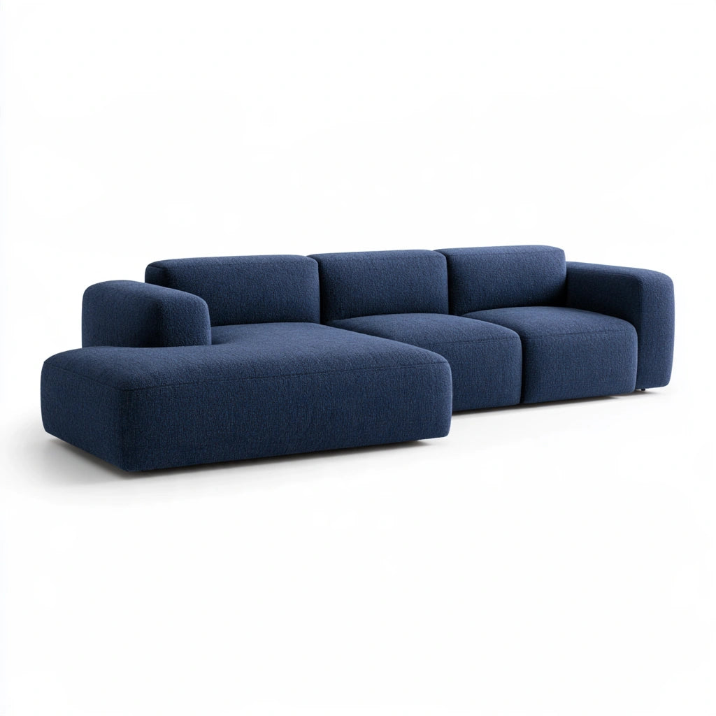 Modułowa sofa narożna, tapicerowany tkaniną, kolor: szary